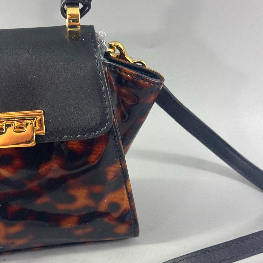 ZAC Zac Posen Leather-Trimmed Tortoise Shell Mini Bag - Picture 4 of 14